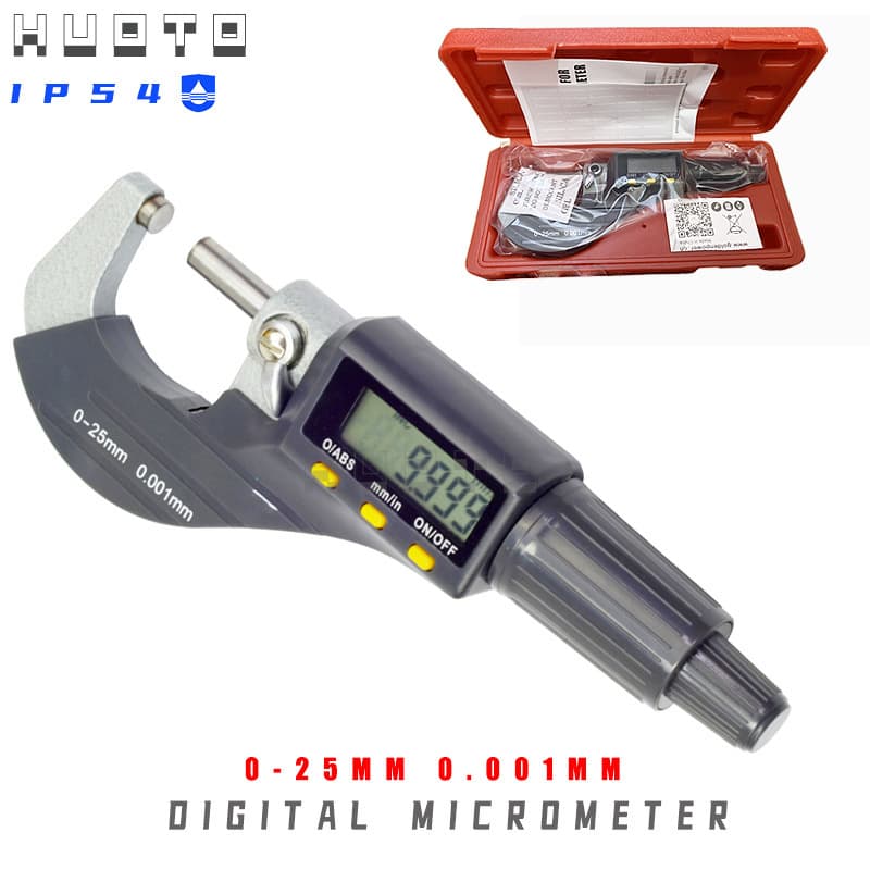 Manufacturer wholesale digital display outside micrometers 0-25mm screw micrometers, digital display micrometer calipers, digital display micrometer instruments