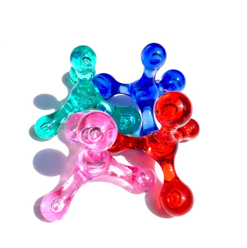 Frog-shaped massager, manual balance four-ball massager, mini back massager, direct sales, hand roller massage clip.