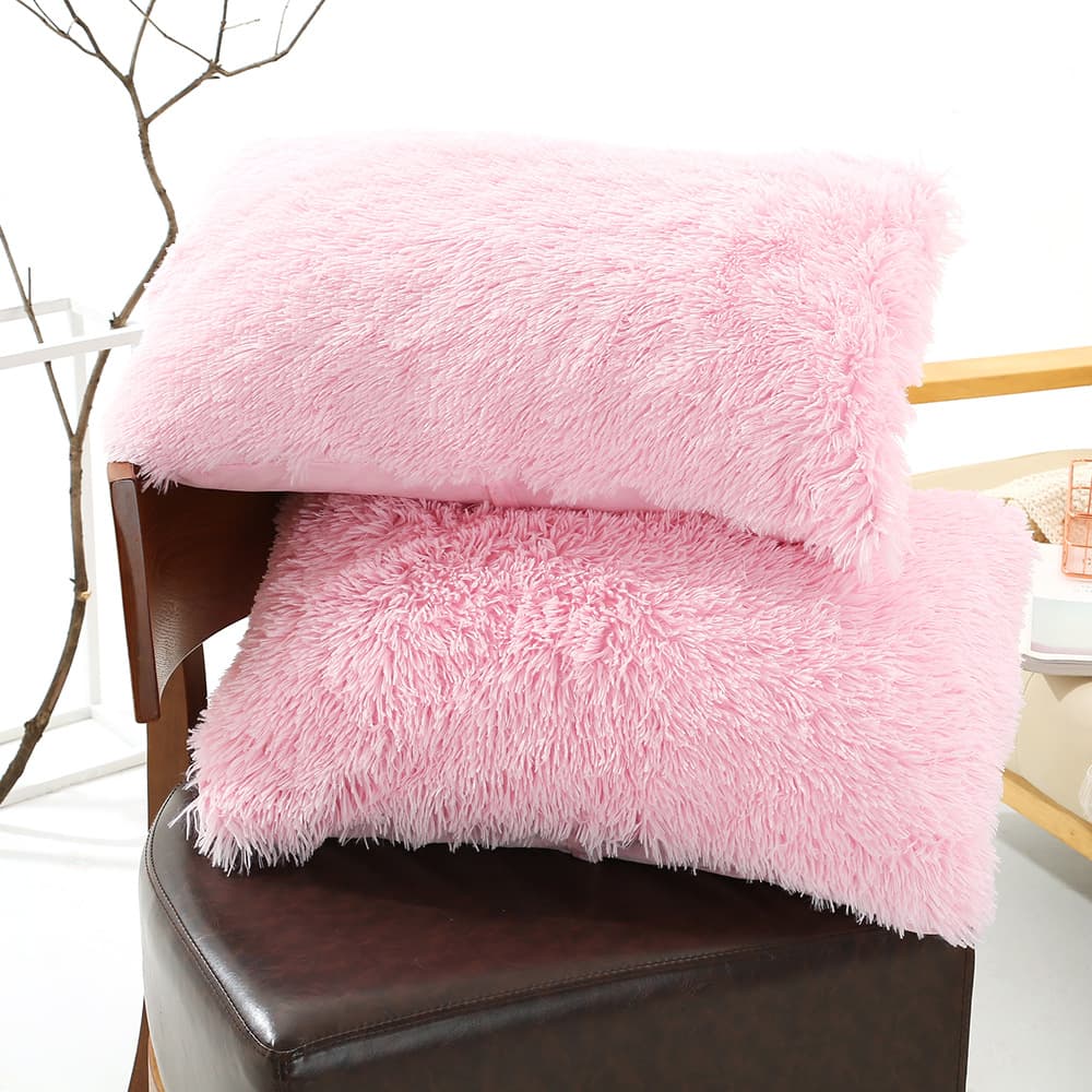 Amazon Long Plush Crystal Velvet Pillowcase Bedding Set Cushion Cover Soft Comfortable Pillow Protector Durable Home Decor