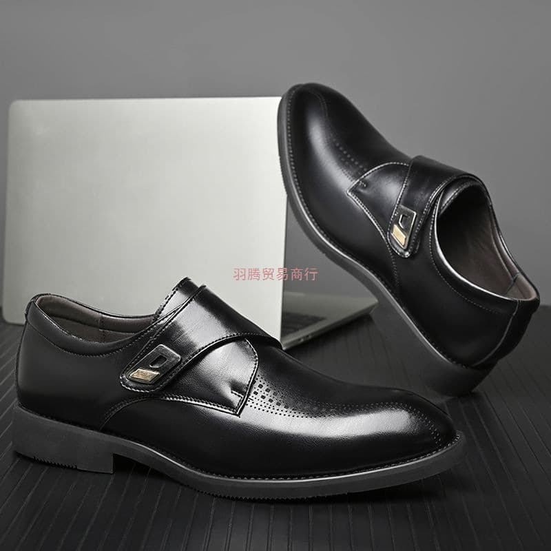 Men's 2025 Pointed Toe Genuine Leather Casual Fashion Business Formal Shoes British Style Shoes Black and Brown
