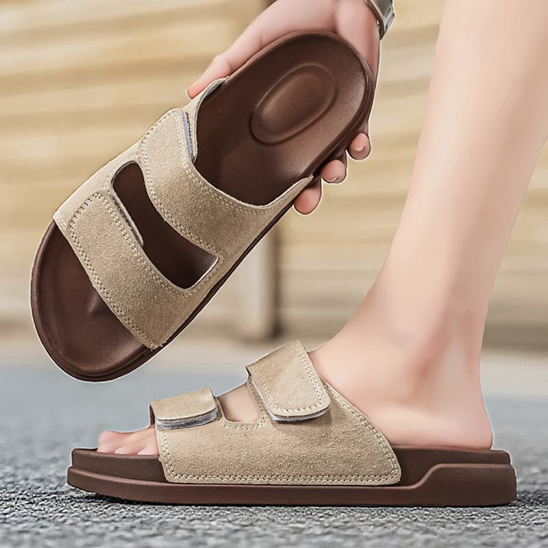 Cross-border foreign trade thick-soled slippers for men and women for summer outer wear Velcro Birkenstock sandals men's slippers