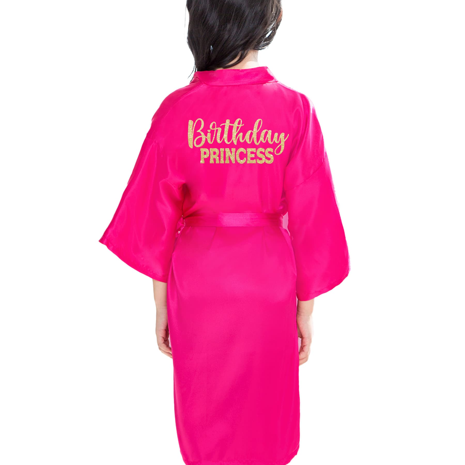 Cross-border Exclusive Girls Party Children's Birthday Gold Foil Bathrobe Birthday Princess