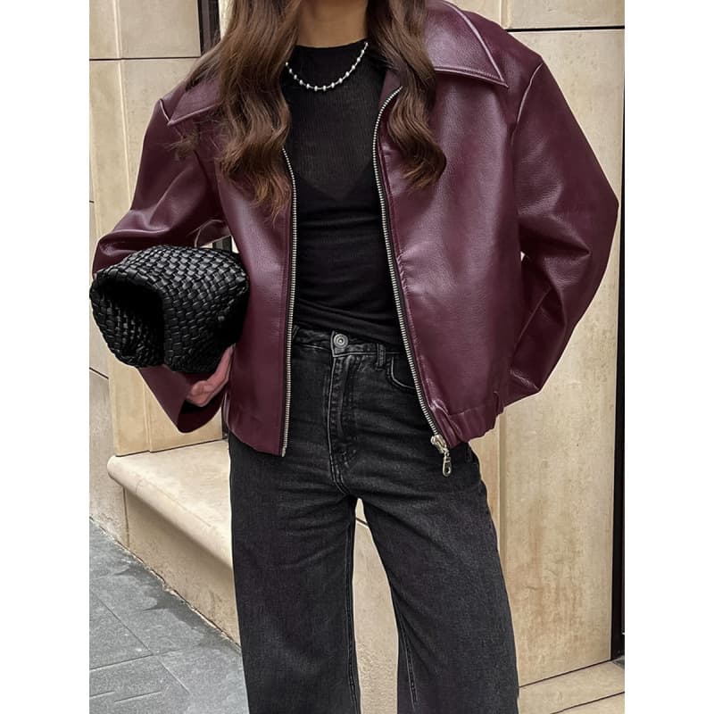 Motorcycle Style Leather Jacket 2025 European and American Fall/Winter New Loose Fit Fashion Cross-border Leather Coat New Women's Outerwear