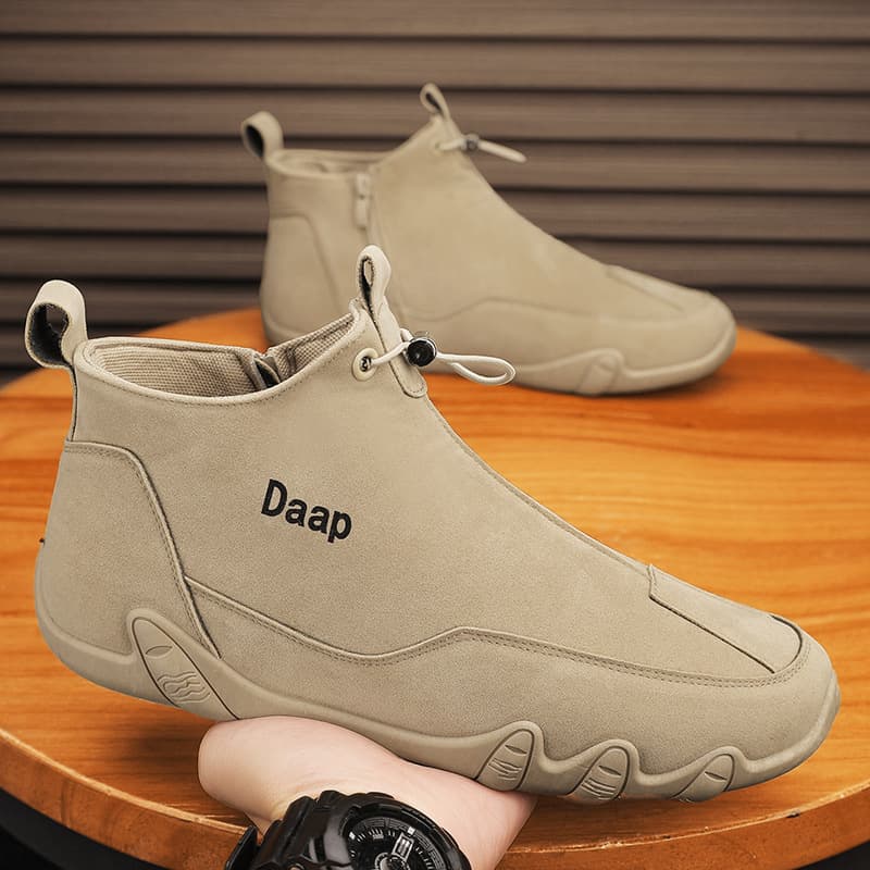 Spring/autumn labor protection men's shoes 2025 breathable casual wear-resistant for construction work, slip-on work shoes men's Martin boots.