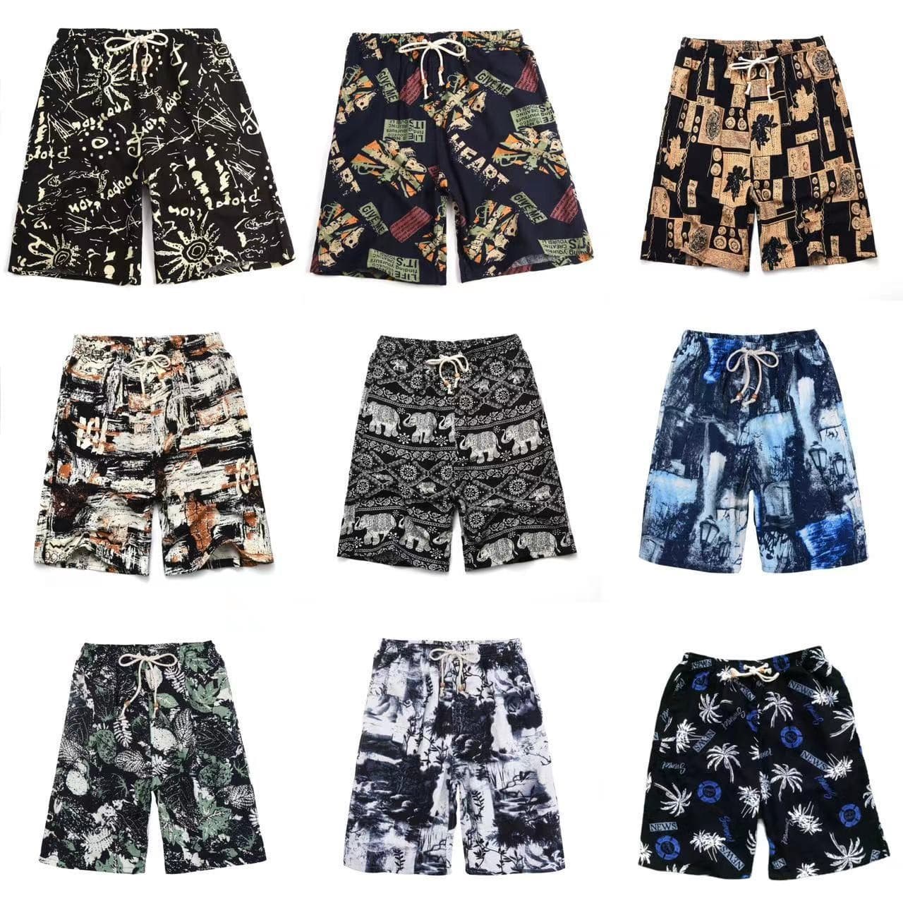 New Linen Cotton Shorts Summer Beach Shorts Men's Sports Pants Sleep Pants Large Size Thin Casual Pants Men's Wholesale