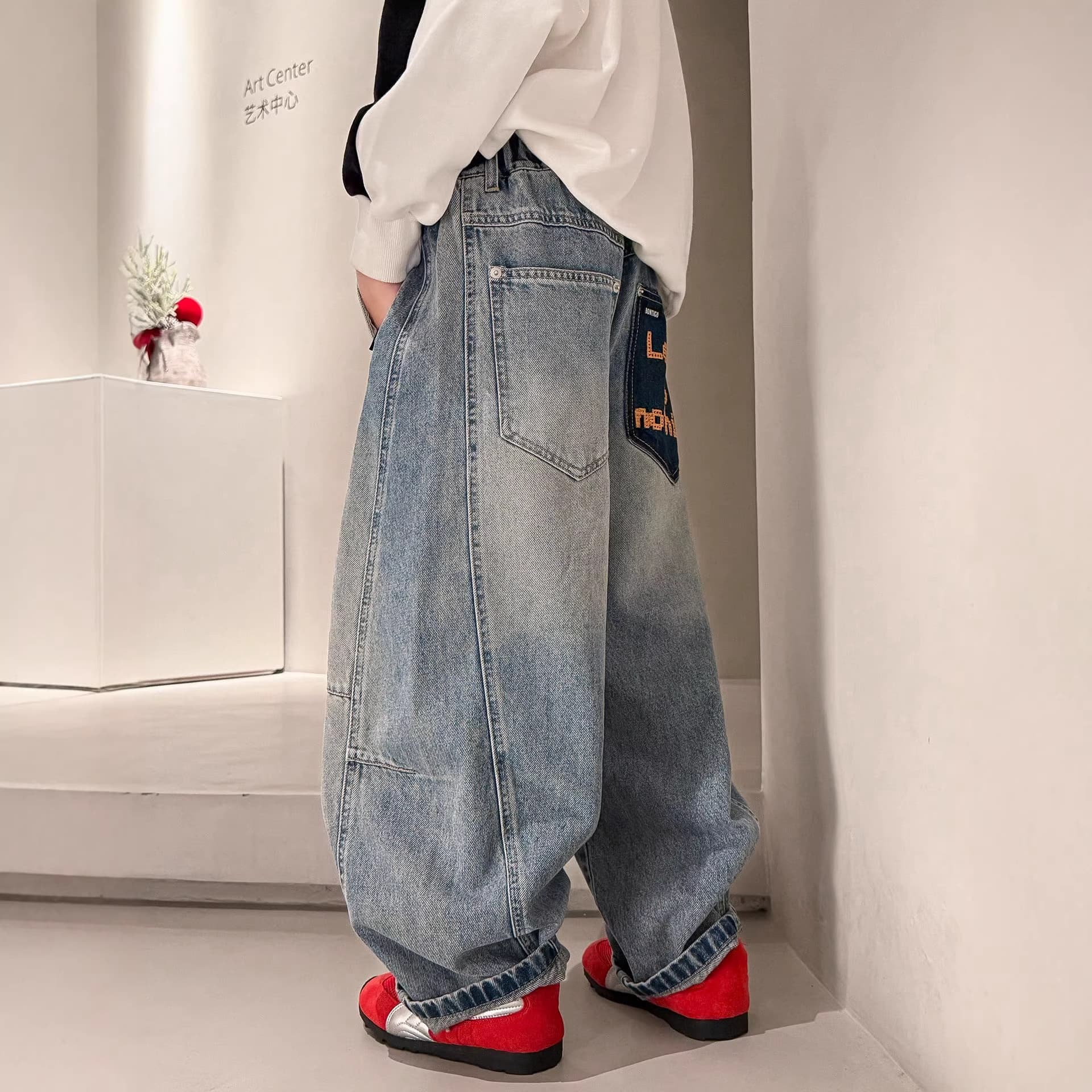 Boys' Jeans Spring/Fall 2026 New Style Big Kids Casual Loose Straight-Leg Pants for Boys