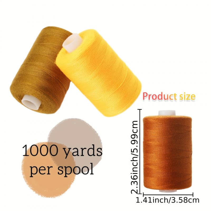 20 Colors Earth Tone Color Sewing Thread Kit 1000 Yards per Spool