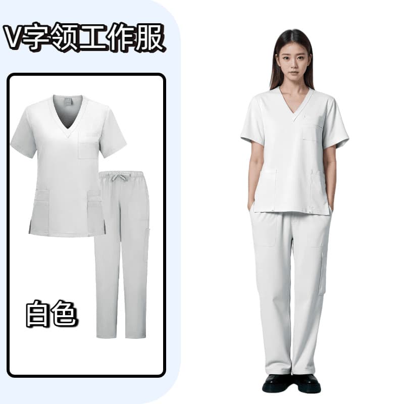 Cross-border Medical Scrub Set Beauty and Wellness Separate Set Scrub Suit Pet Oral Workwear Handwashing Clothes Men