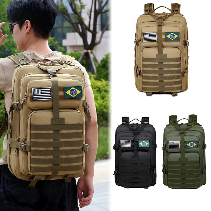 Outdoor Sports Large Hiking Backpack, Travel Tactical Pack with Water-Resistant and Durable Design