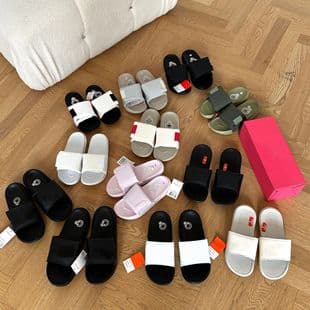 Putian Original Summer Magic Tape OFFCOURT Adjustable Sports Couple Slippers Black White Men Women Casual One-Strap