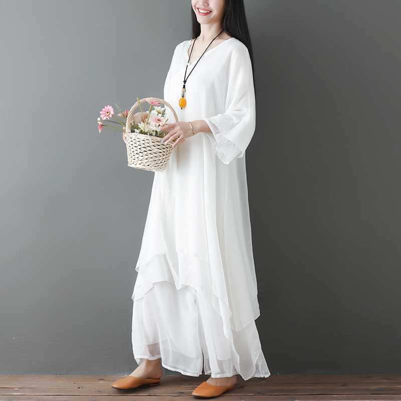 Real Shot of 2023 Zen Dance Clothing Women's Suit Chinese Style Zen Fairy Dress Tea Suit Zen Suit Two-Piece Set