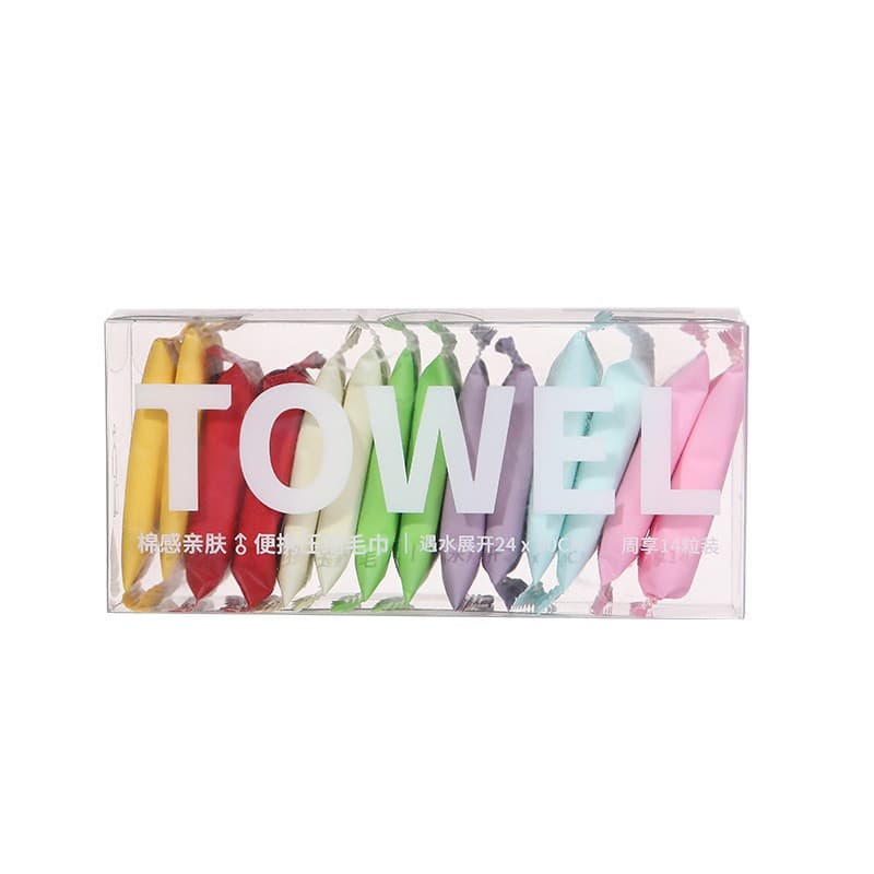 Compressed Travel Towel Disposable Face Towel for Women, Compact Small Square Towel, Portable Soft Thickened Candy Face Towel