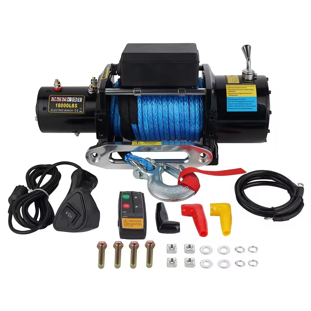 Direct from Manufacturer 12V/24V 18000 lb Truck Winch, Electric Winch with Nylon Rope, 1-Year Warranty