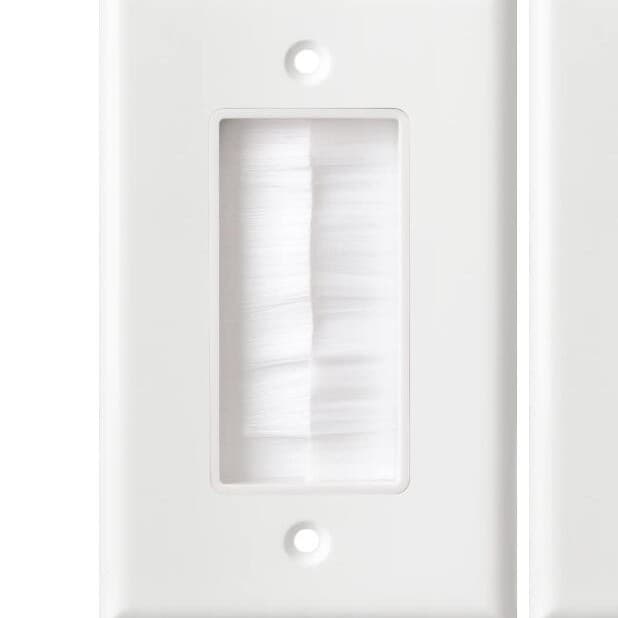 American standard brush panel, wall pass-through, cable feed panel, PC fire-retardant panel, Brush Wall Plate