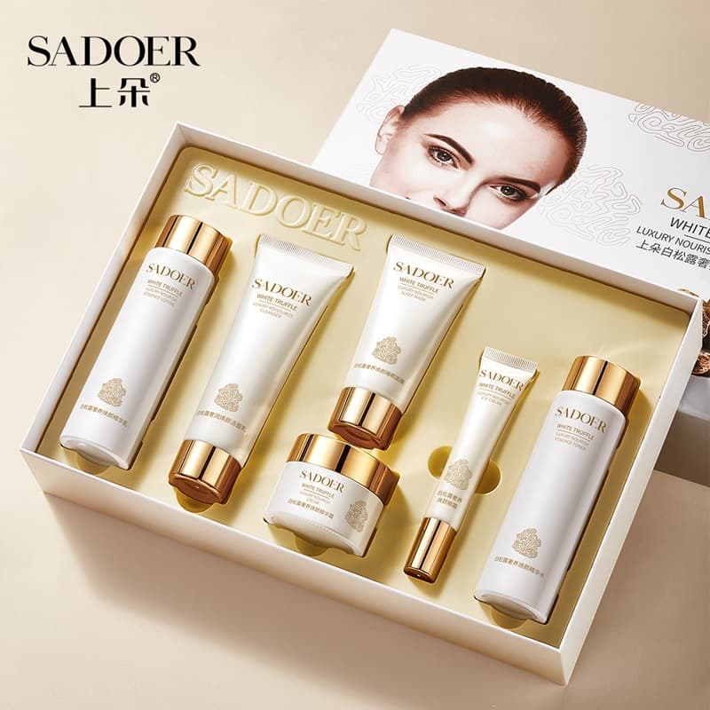 Shangduo White Truffle Radiance Renewal 6-Piece Skincare Set, Hydrating, Moisturizing, Brightening & Firming Gift Box, Wholesale Skincare Kit