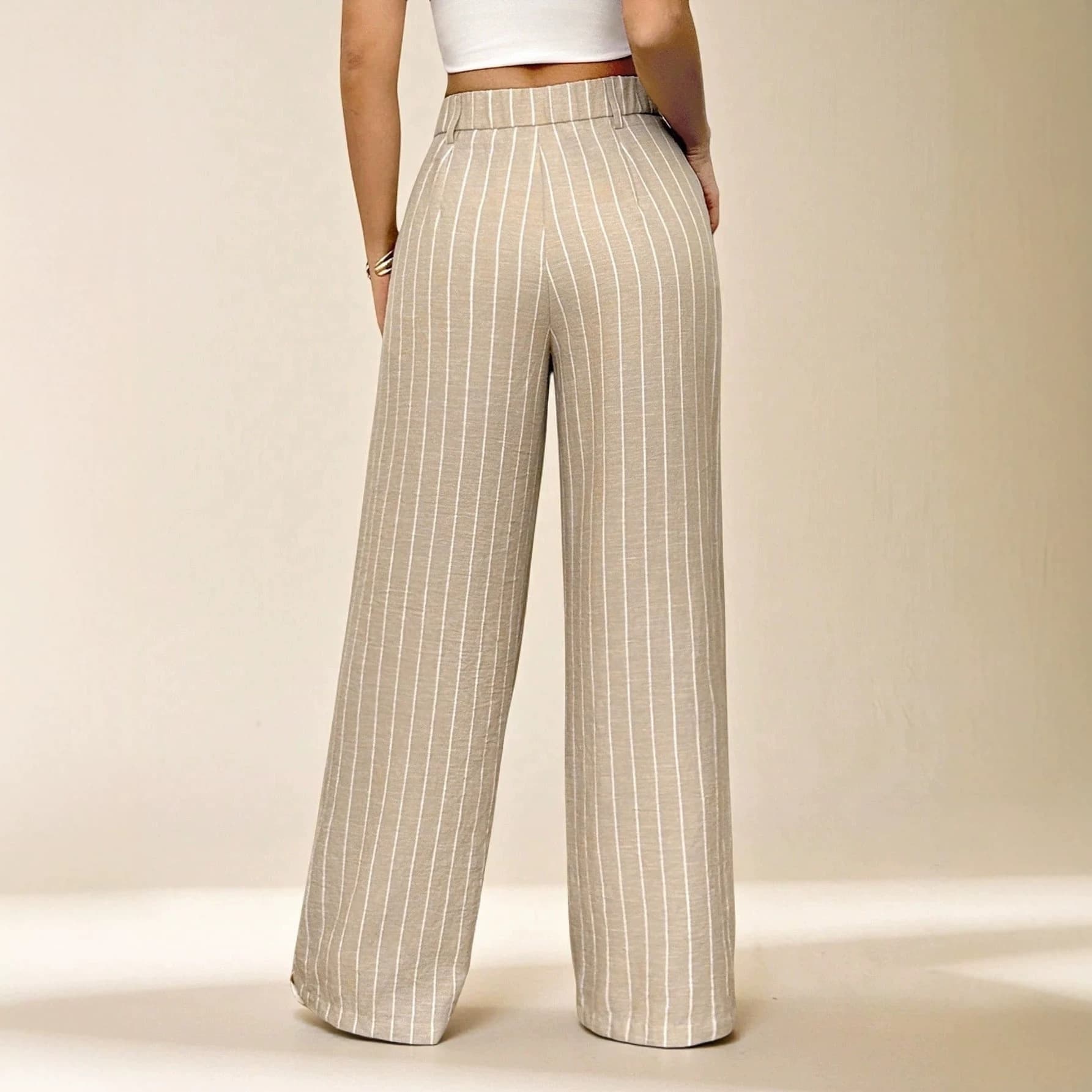 K305 2026 Spring/Summer New European and American Cross-Border Women's Trousers, Casual Low-Rise, Simple, Draped, Straight-Leg Work Pants