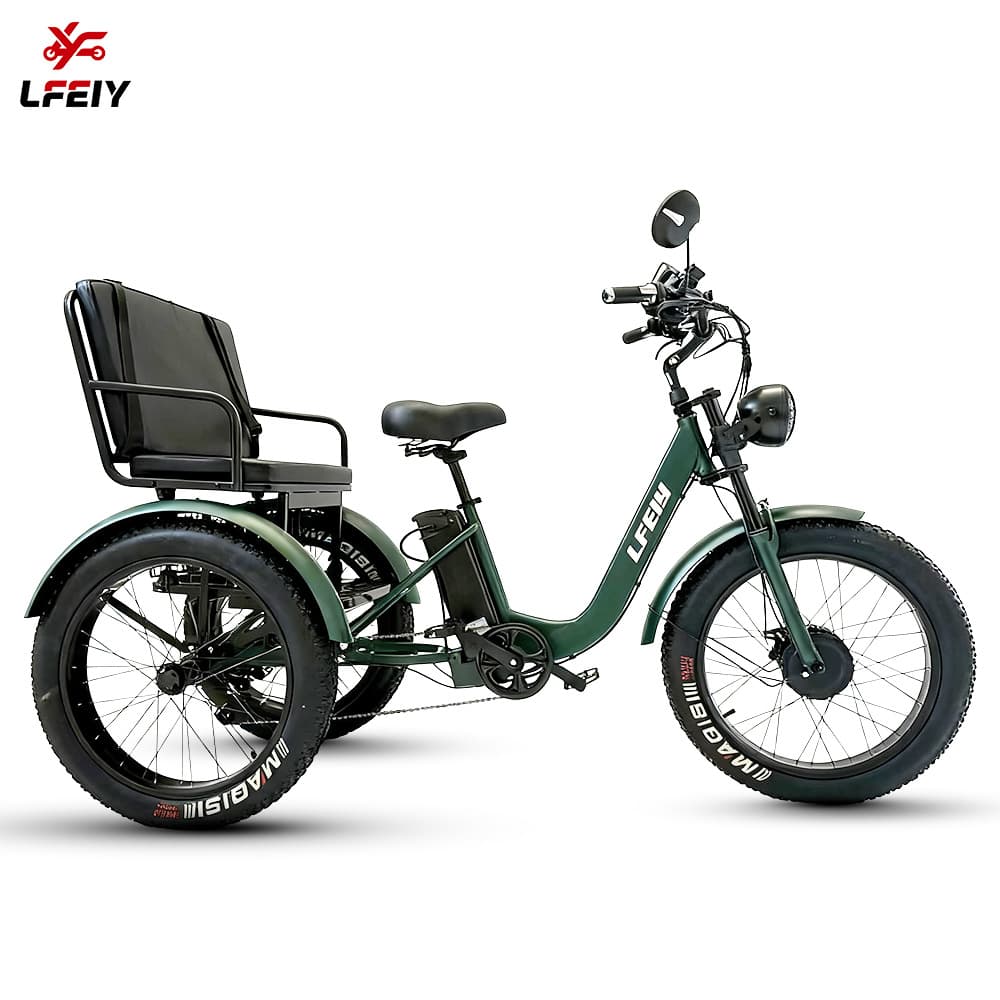 LFEIY Hot Selling 24-Inch Large Bull Electric Tricycle Electric Assist Tricycle Fat Tire Snow Trike