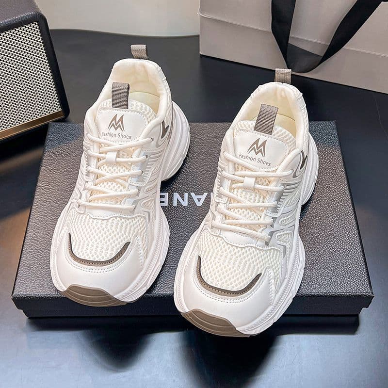 Mesh Dad Shoes for Women, 2026 New Spring Breathable Lightweight Height-Increasing Super Hot Thick Sole Casual Sports Shoes