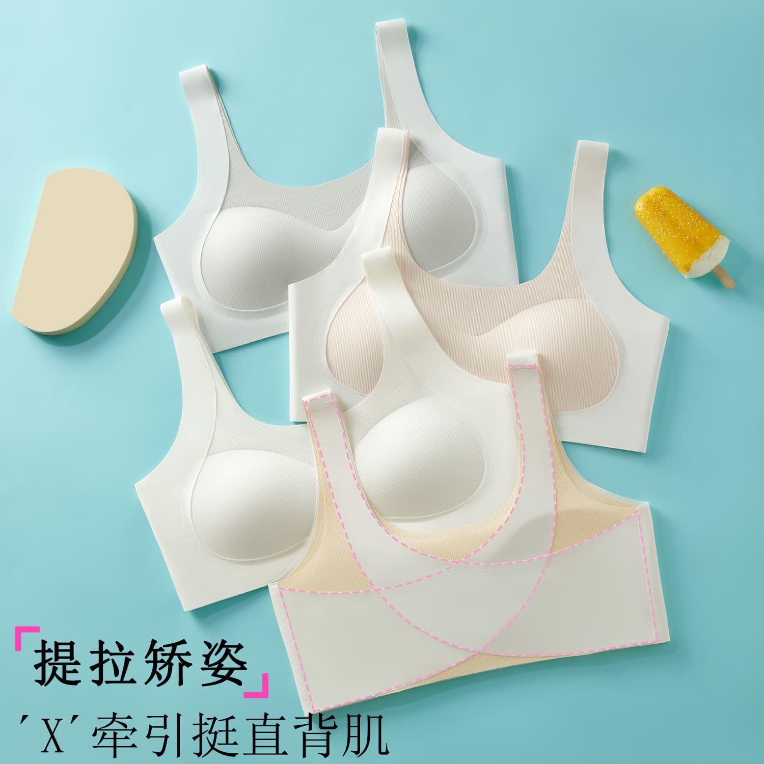 Developmental Teen Girls Sports Bra for Middle and High School Students, Shockproof Vest for Adolescent Girls, Big Girl Underwear