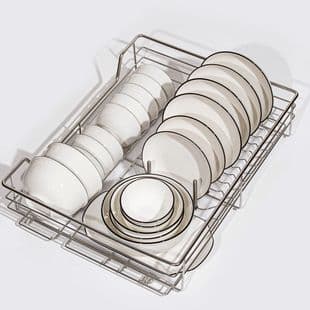 Underglaze Ceramic Japanese Simple Home Tableware Set Rice Bowl Noodle Soup Bowl Dish Plate Set Fish Plate