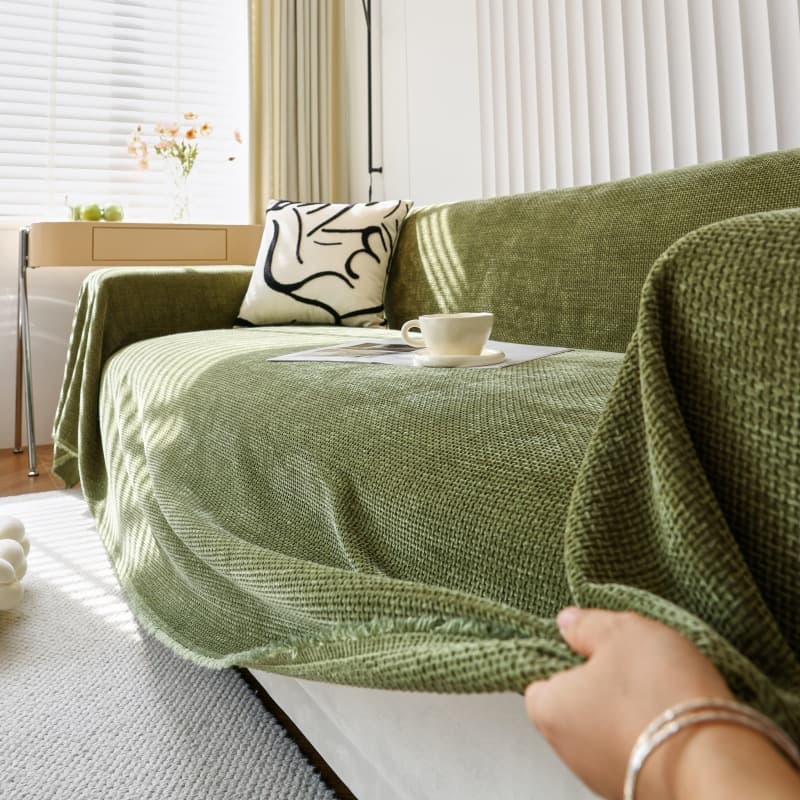 Extra Wide 230cm Sofa Cover, All-Season Universal Sofa Slipcover, Cushion Cover