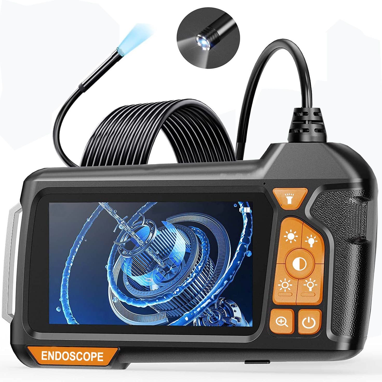 4.3-inch high-definition handheld portable automotive testing instrument with screen, pipeline camera, industrial endoscope, 5.5mm.