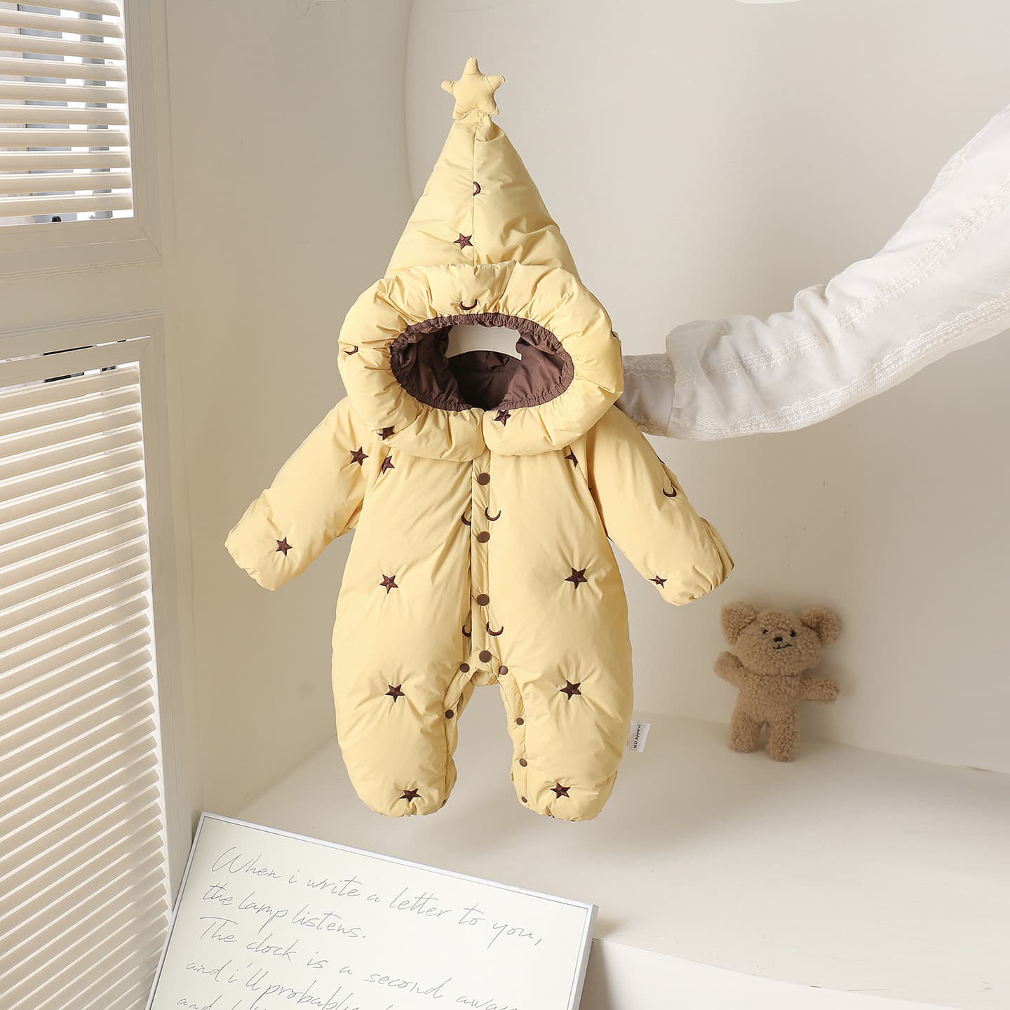 Infant down jacket jumpsuit winter white duck down children's girl baby winter clothing warm romper small months outerwear