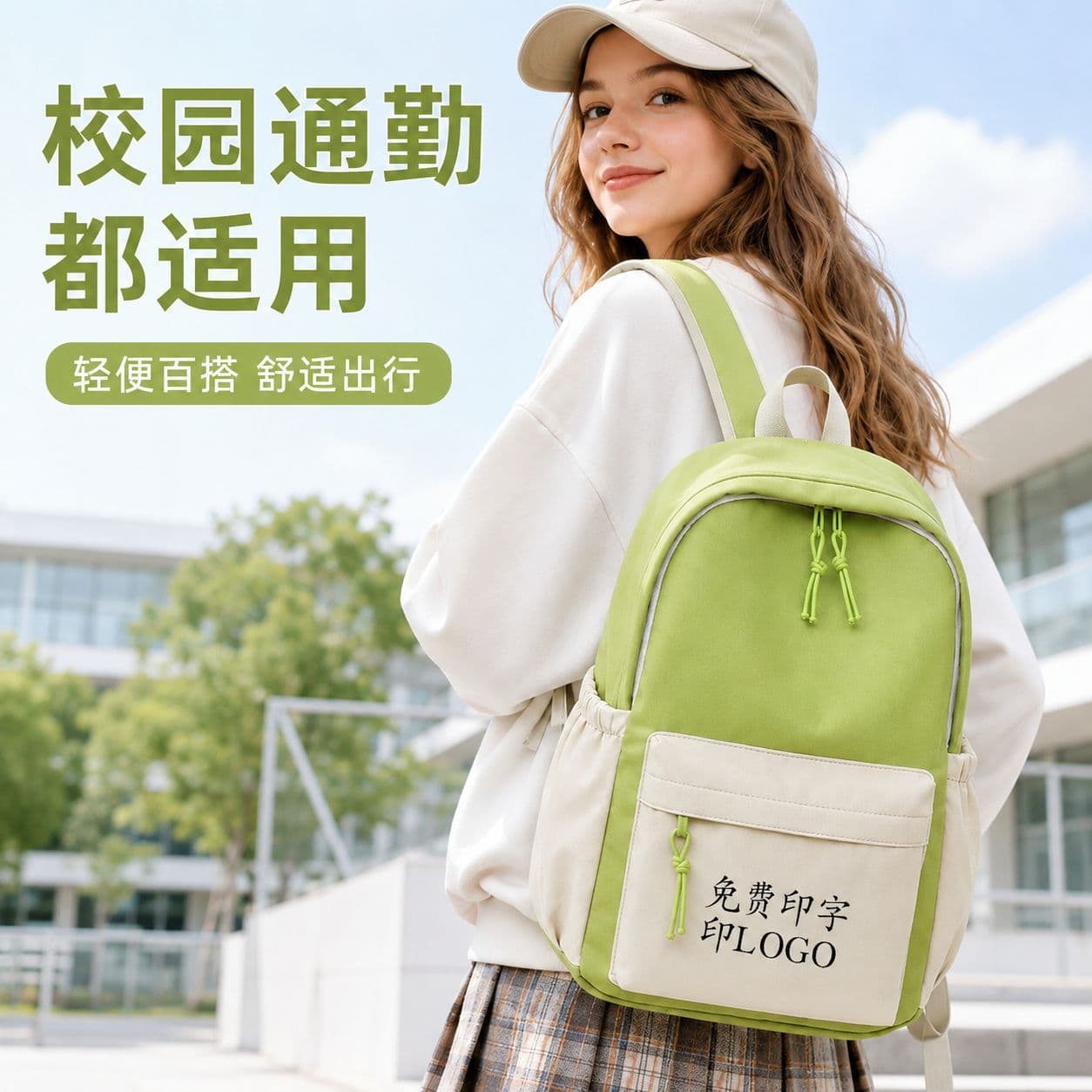 Source Factory Student Backpack, Campus Commuter Backpack, Training Institution Gift Backpack, Custom Logo Available