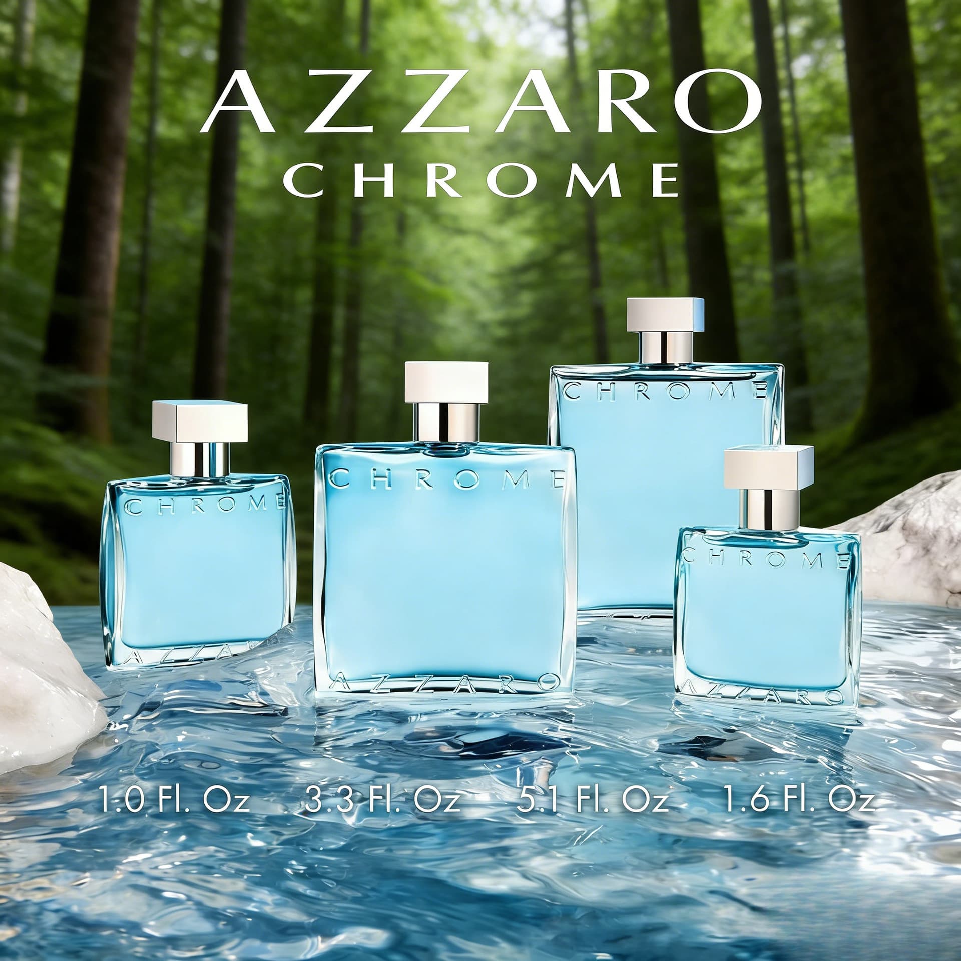 Best-selling Cross-border Legend Chrome Element Azzaro Chrome Men's Eau de Toilette Fresh Aquatic Scent