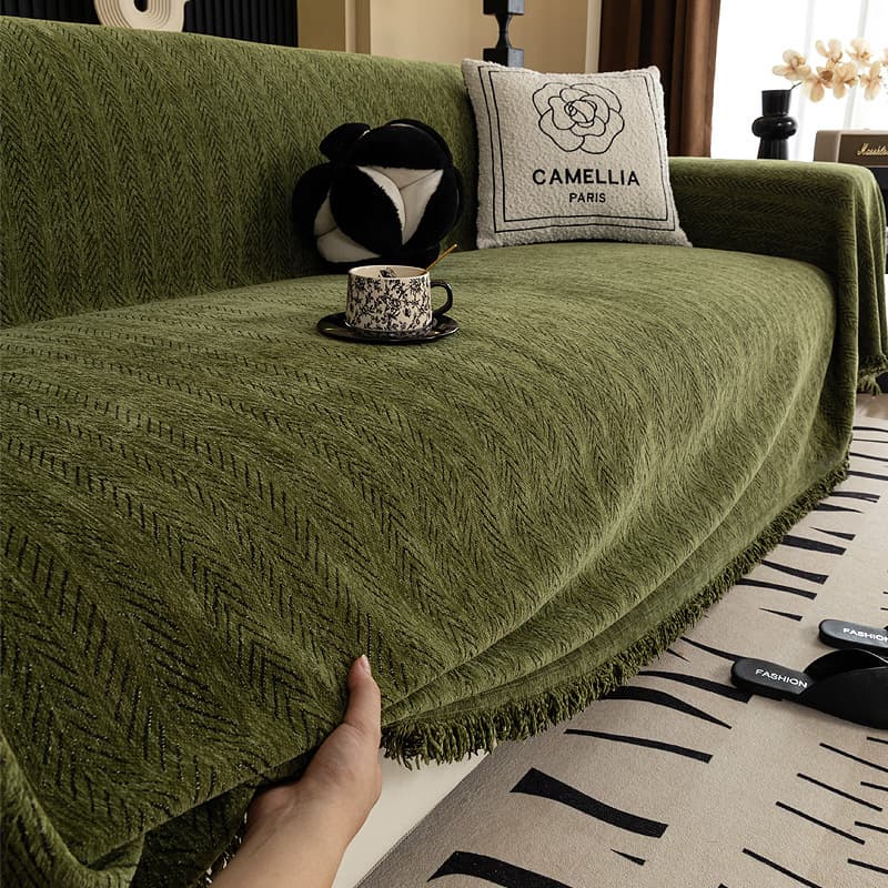 All-Season Sofa Cover Chenille Vintage One-Piece Premium Cover Cloth Simple Full-Cover Sofa Cloth