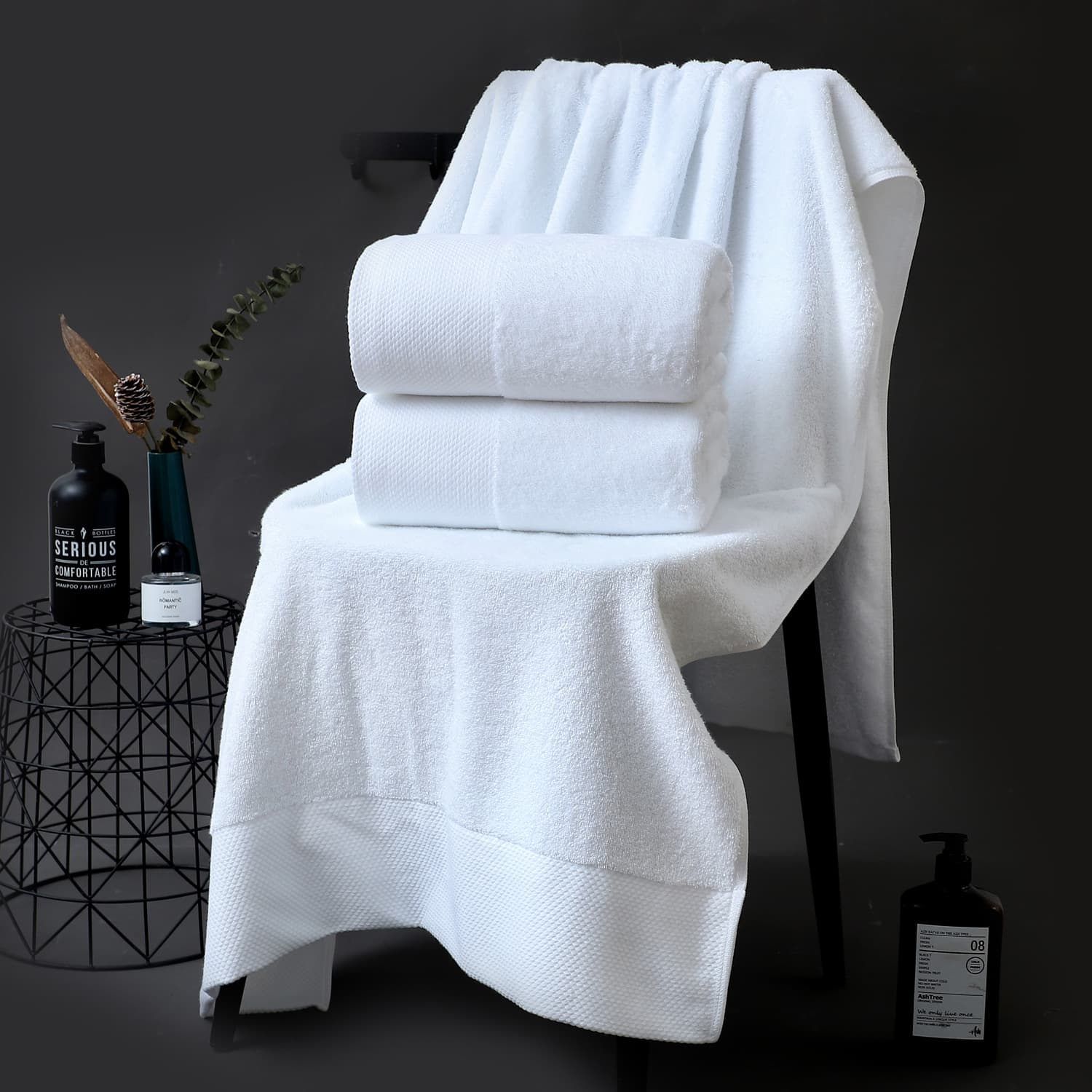 Wholesale Gaoyang Five-Star Hotel Pure Cotton Bath Towel B&B Beauty Salon All Cotton Absorbent Extra Large Thick Custom LOGO
