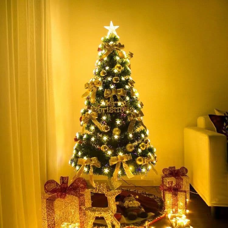 Christmas tree home encryption 1.5/1.8 meters luxury encrypted fiber optic tree package Christmas scene decoration ornaments