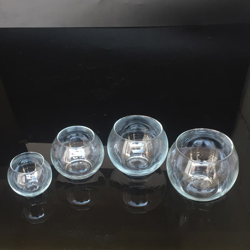 Wholesale Transparent Glass Candle Cup Large Mongolian Tent Aromatherapy Empty Bottle with Lid Candle Cup Small Container Dispensing Bottle