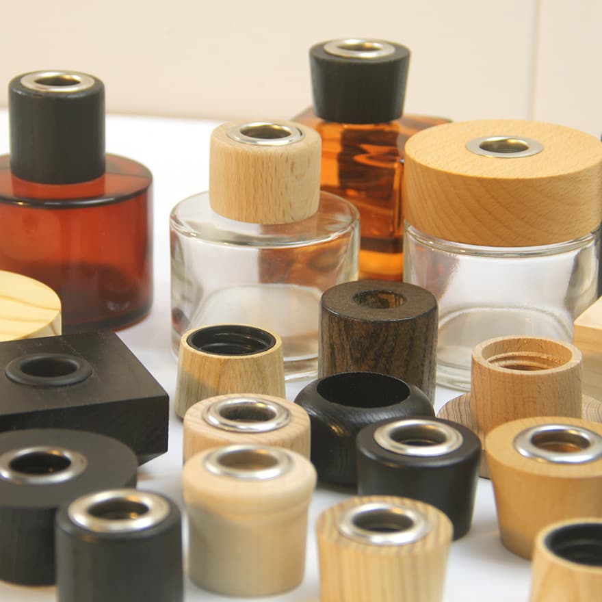 28-tooth round aromatherapy wooden lid, perfume bottle cap, wooden cap for reed diffuser, square aromatherapy wooden lid