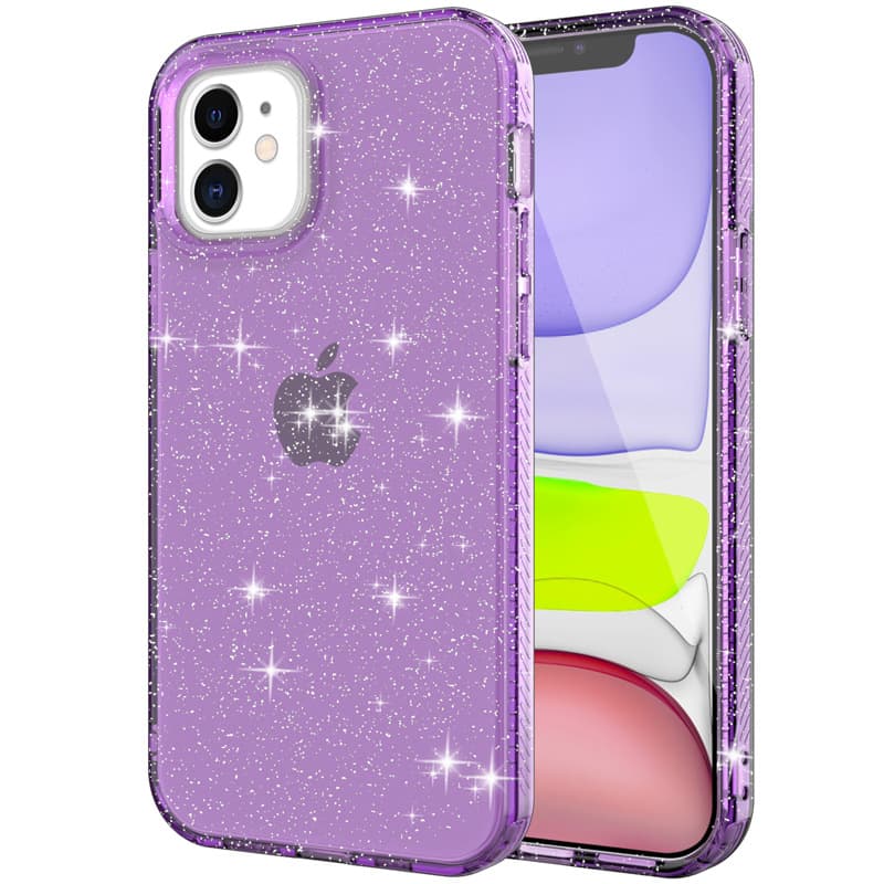 Glitter Silicone Shockproof Phone Case for iPhone 12 Mini, iPhone 12 Pro Max