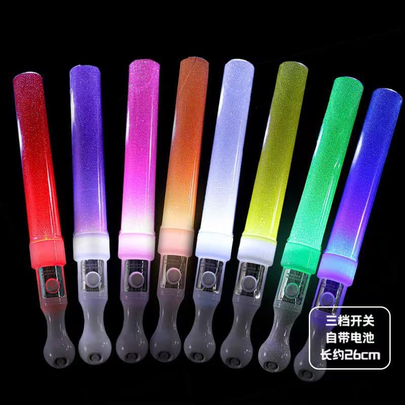 Manufacturer wholesale of LED fluorescent sticks, short glow sticks, flash hand sticks, concert cheering props with logo customization