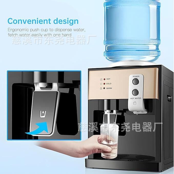 Ready Stock Export Desktop Hot and Cold Water Dispenser with Ice Making, Compatible with European, US, and UK Standards, Cross-Border