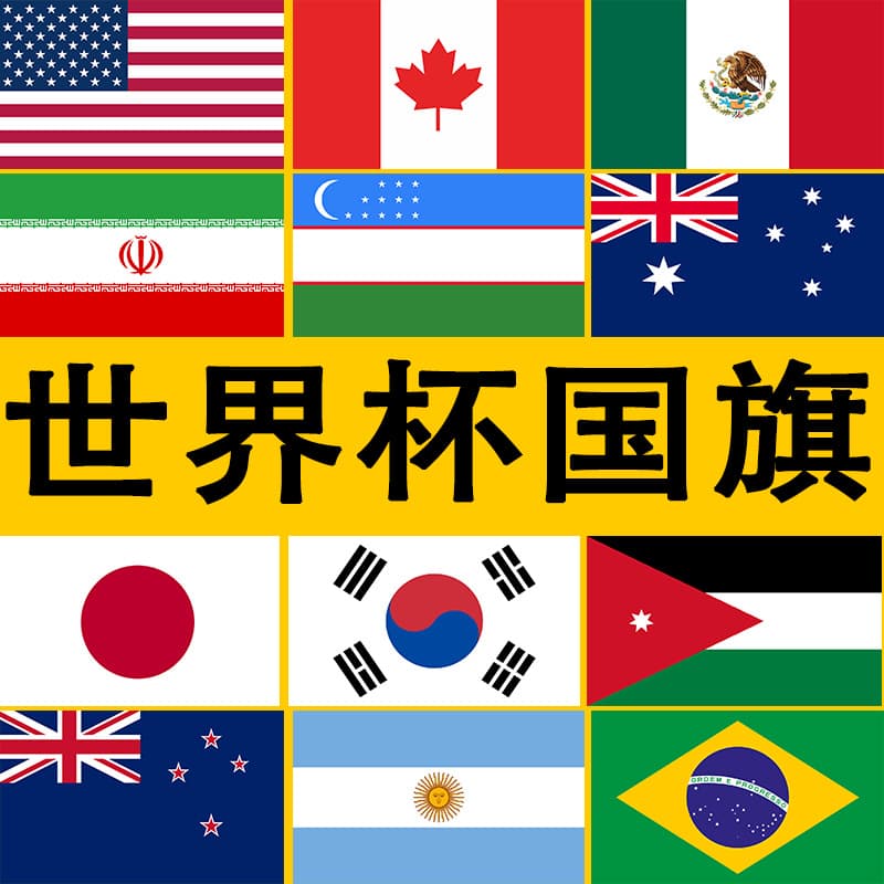 Temu Cross-Border Supply 2026 World Cup Football Fan Cheering Flag 90*150cm USA, Canada, Mexico Flag Wholesale