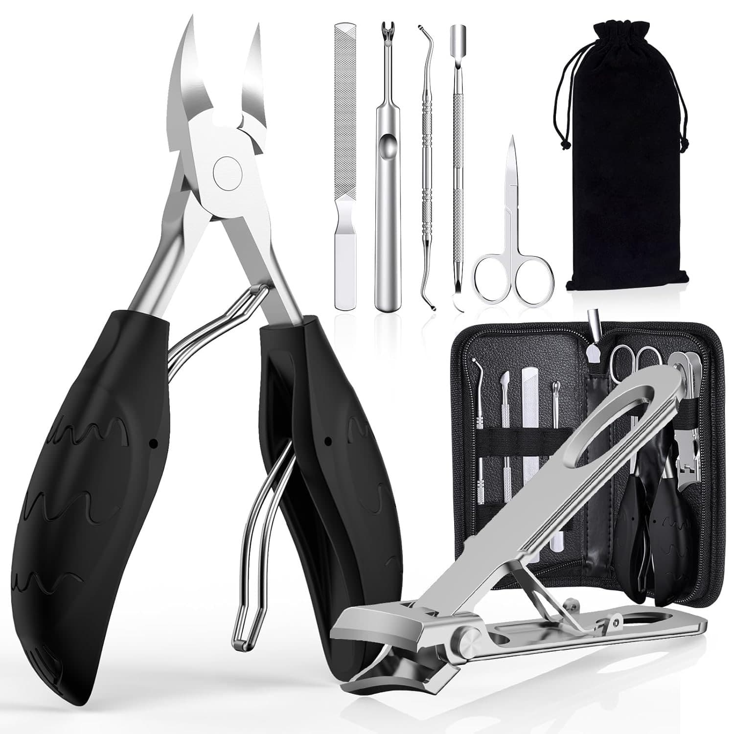Cross-border Stock Feather Pattern Eagle Beak Nail Clipper Ingrown Toenail Clipper Cuticle Nipper Manicure Tool Nail Clipper Set