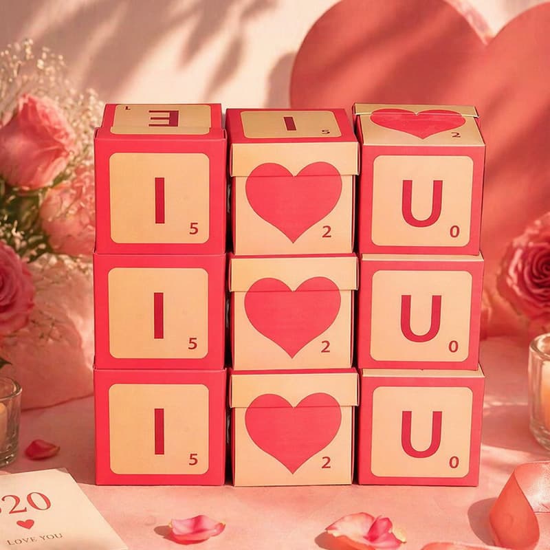 Wholesale Heart Gift Box Valentine's Day Gift Box for Men and Women Love Empty Box