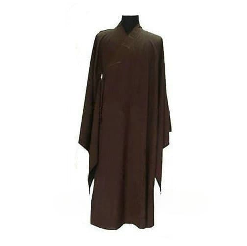 Monk Robes Haqing Hemp Gauze Haqing Black and Coffee Colors Unisex Lay Practitioner Attire
