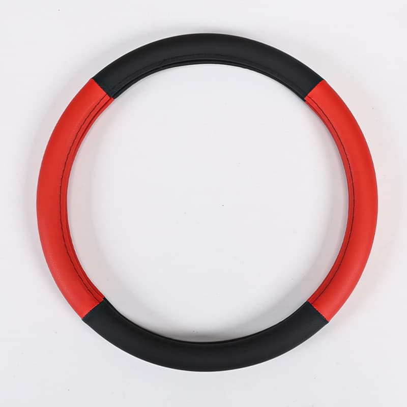 Car Steering Wheel Cover Anti-Slip Leather Protective Cover Car Accessories All-Season Universal Steering Wheel