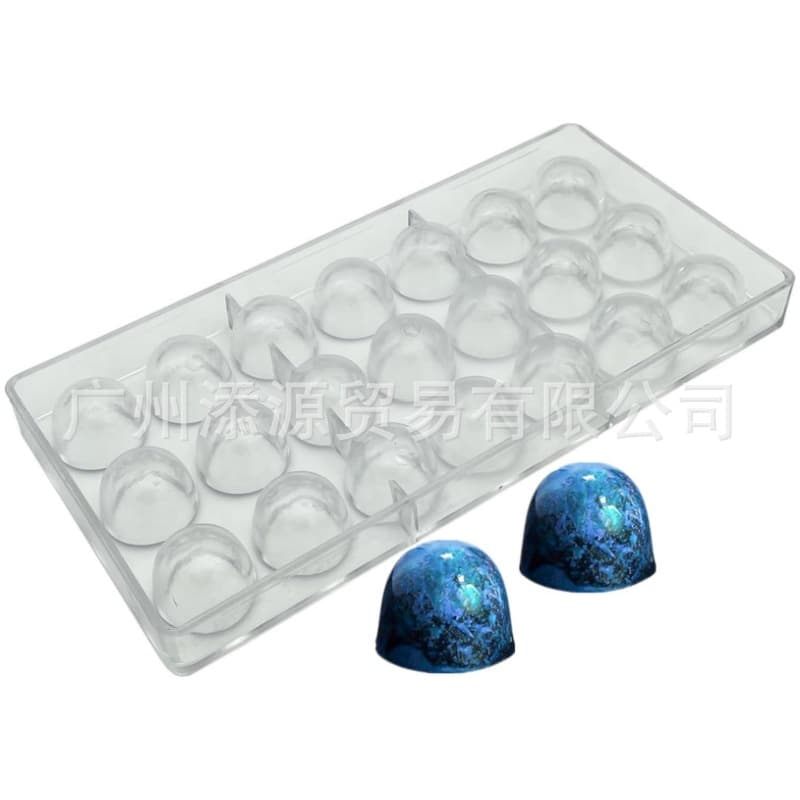 21-Cavity PC Hard Mold Chocolate Mold Polycarbonate Mold Truffle Chocolate Block Mold DIY Baking Mold