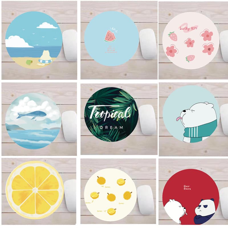 Factory direct sales: small cartoon cute anti-slip in-stock dropshipping wholesale gaming mouse pads