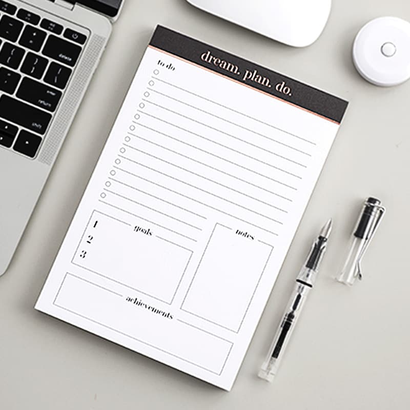 48K Scratch Pad Daily Check-In Planner Study Planner Notebook Time Management Office Notepad Journal