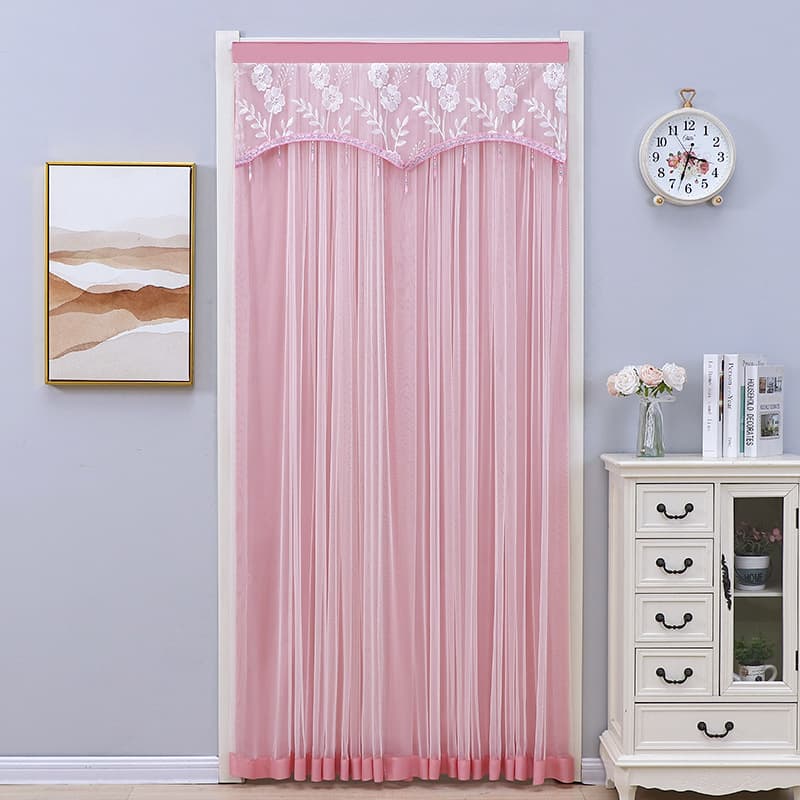 Senhe Miao Lace Door Curtain Anti-Mosquito Household Four-Season Screen Curtain Universal Partition Curtain No-Drill Bedroom Kitchen Screen Door Curtain