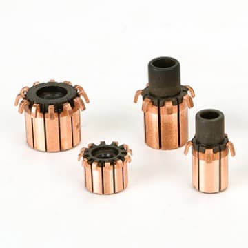 Wholesale Stock Manufacturing Micro Motor Auto Repair Hook-Type Copper Carbon Brush Friction Ring Commutator