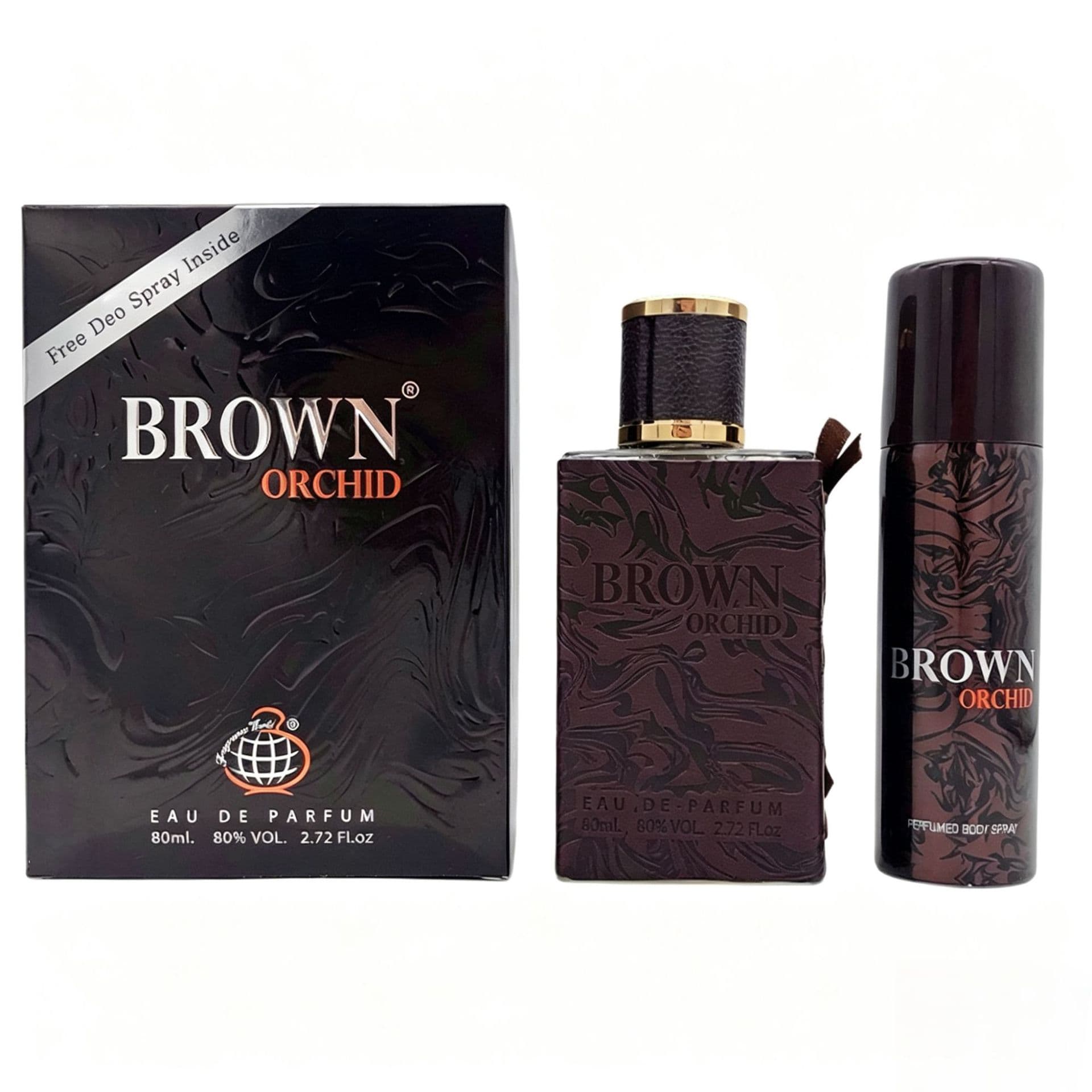 High Quality BROWN ORCHID Arabian Men's Wooden Perfume Set Long Lasting Fragrance Dubai Middle East Wholesale