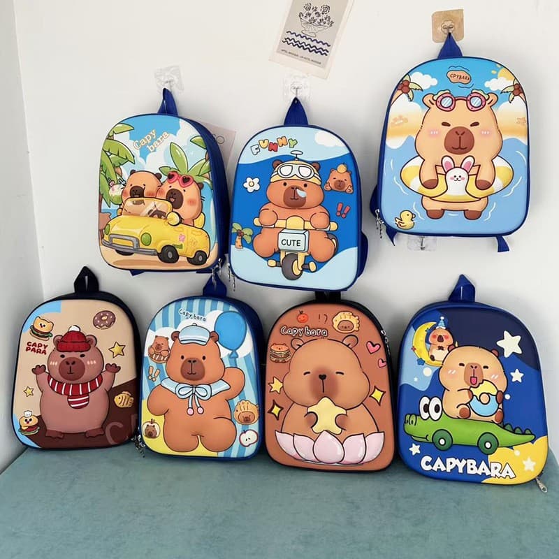 13-inch Kids Hard Shell Backpack, Cute Cartoon Kindergarten Bag, Fun Trendy Eggshell Backpack for Boys and Girls