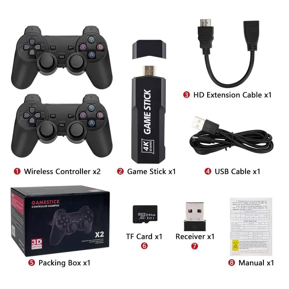 [Factory Direct] x2 Home Authentic Retro Dual-Player HD Arcade 4K Home Game Console